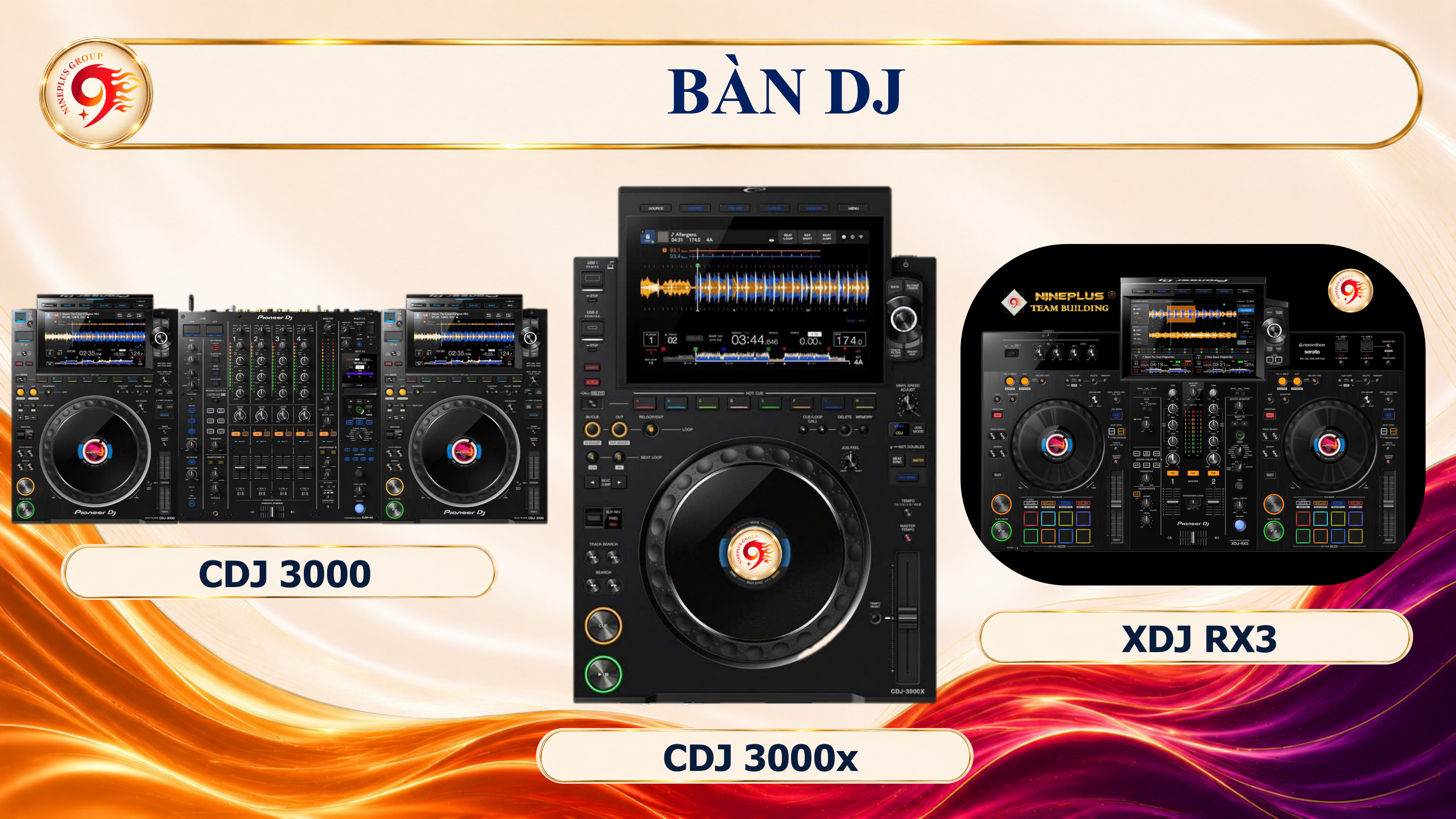 Bàn DJ Pioneer & Bục LED DJ Tròn